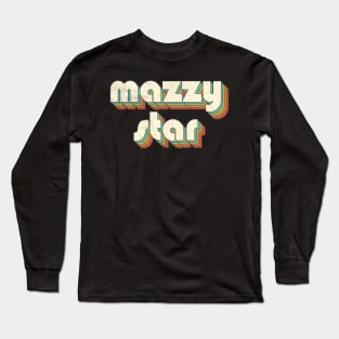 Vintage Mazzy Rainbow Letters Distressed Style Long Sleeve T-Shirt